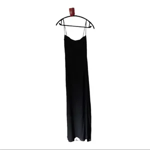 Reformation Black Keys Maxi Dress with Spaghetti Strap Square Neck and‎ Leg Slit thumbnail 2
