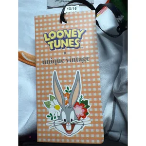 Unique Vintage Looney Tunes Bugs Bunny Floral‎ Graphic Tee Shirt 1X/16 thumbnail 8