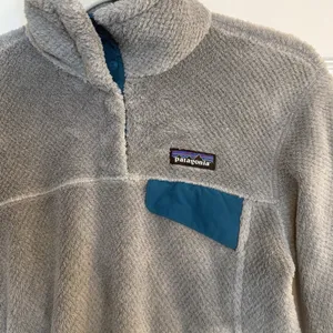 Patagonia Fleece‎ Jacket Womens Small Gray/Teal Polartec ReTool Snap-T Pullover thumbnail 3