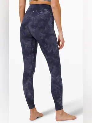 Lululemon Align High Rise 28” Pants Diamond Dye Grey Navy Blue Size 6 Leggings thumbnail 2