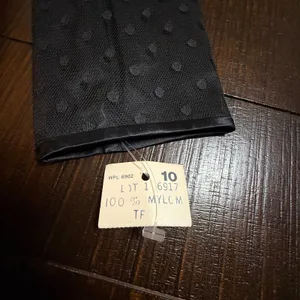 Nuit Midi Dress Womens S Black Swiss Dot Sequin Embroidered VTG Cocktail Goth thumbnail 5