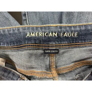 American Eagle Womens 16 Regular Kick Boot Super Stretch Blue Denim Jeans thumbnail 5