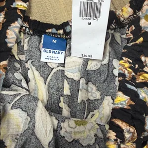 Old Navy Women's Floral Dress in Black and Yellow. NWT. Size‎ Medium thumbnail 3