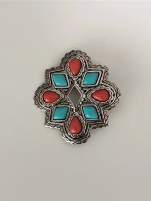 Avon Vintage 1993 Southwestern Brooch Necklace Pendant thumbnail 9