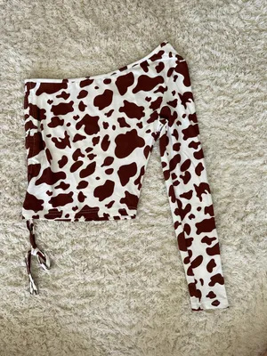Cow Print Asymmetrical Top thumbnail 3