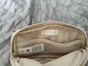 Lululemon Belt Bag - Cream with Gold emblems , Brand New. thumbnail 3