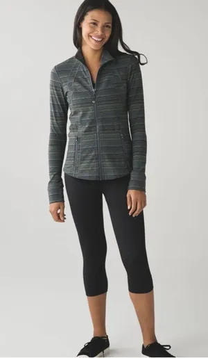 Lululemon Define Jacket Space Dye Twist Dark Slate Fatigue Green W1445 Sz 8 thumbnail 6