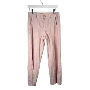 American Eagle Super High Rise Baggy Wide Leg‎ Jeans Pink Boho Womens 6 Short thumbnail 2