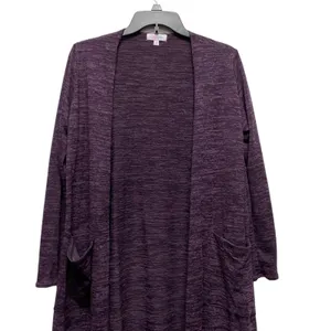 Lularoe Women's Medium‎ Purple Open Cardigan Duster Pocket Loose Fit thumbnail 3