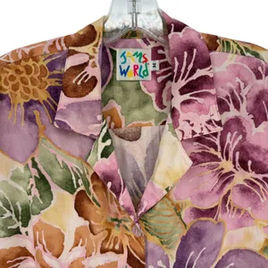Jams World Tropical Hawaiian Shirt Women M Pink Vintage Y2K Retro Beach Coastal thumbnail 4
