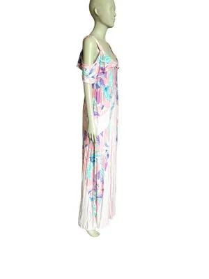 Soma Pink, Blue and Purple Patterned Maxi Dress thumbnail 4