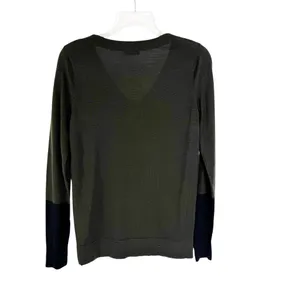 Club Monaco Italian Wool Agnes Sweater Green and Black Size S thumbnail 3