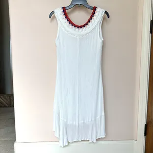 Venus Dress 2 Sm Mini Sleeveless White Crochet Resort Vaca Ready Pullover NWOT thumbnail 3