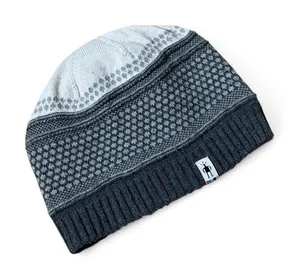 Smartwool Merino Wool Blend Beanie Grey Geometric‎ Pattern Knit Winter Hat thumbnail 1
