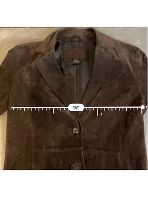 Dark Chocolate Suede 100% Genuine Leather Blazer 10 Espresso thumbnail 6