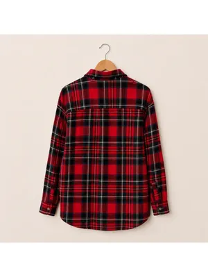 Old Navy Plaid Button Down Shirt Bundle XL Red & Neutral Flannel Tops thumbnail 5