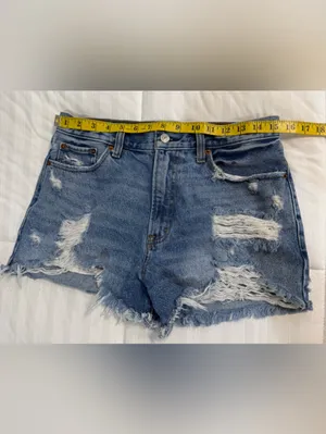 Abercrombie & Fitch Annie High Rise Distressed Shorts Size 29/8 thumbnail 4