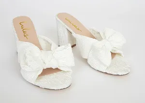 White Bow Heels Lulus thumbnail 1