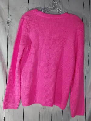 Lilly Pulitzer Hot Pink Glam Pippin Chenille Ribbed Knit Chic ResortWear Sweater thumbnail 6