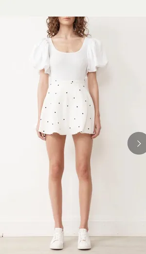 Boskemper polkadot bubble skirt botanic skirt in mono spot thumbnail 5