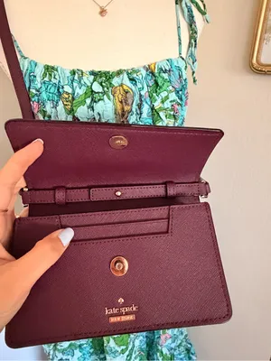 kate spade Plum Laser-Cut Crossbody Bag with Gold Logo thumbnail 4