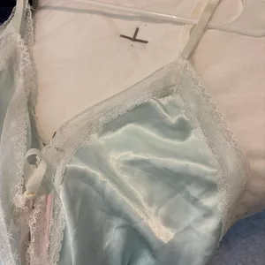 Elegant Light Blue Women's Satin and lace Romper thumbnail 6