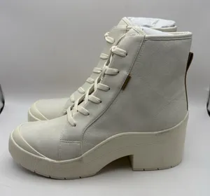 Dr Scholls‎ Time Off Up White Lace Up High Top Platform Boots Womens 10M thumbnail 1