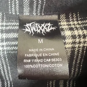 SWIXXZ Flannel‎ Button Shirt Medium Chrome Grunge Emo Skater thumbnail 4