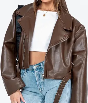 Lioness Brown Leather Jacket thumbnail 1