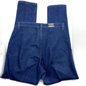 Vintage Rockies Dark Wash High Waist Stiff Denim Bareback Straight Leg Jeans thumbnail 2