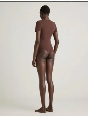 Quince Second Skin T-Shirt Bodysuit Cocoa Brown Size S thumbnail 3