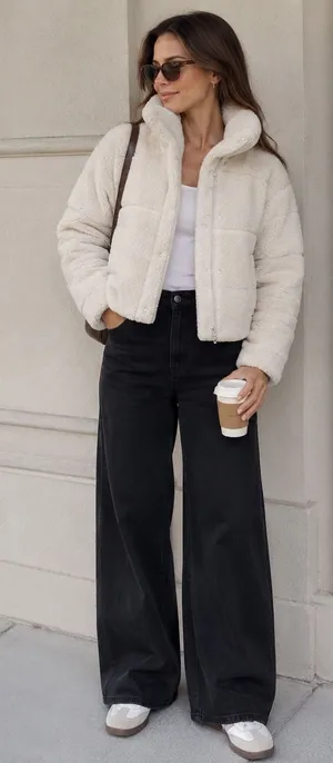 Lululemon Wunder Puff Down Coat 2025 Women 4 White Fleece Quilted Puffer thumbnail 1