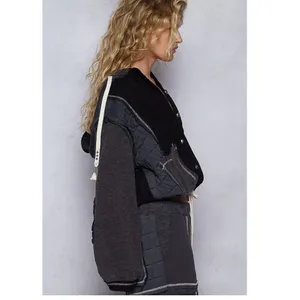 POL Quilted Hoodie Black thumbnail 2