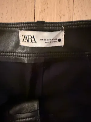 ZARA Leather Faux Pants thumbnail 2