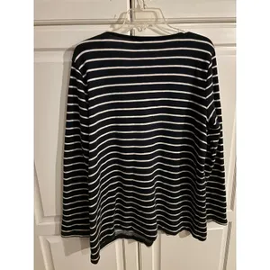 J Crew Mercantile Womens‎ Striped Long Sleeve Top XL Navy White Casual Comfort thumbnail 5