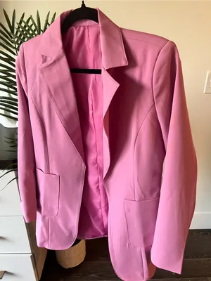 Women’s Pink Blazer Jacket Size M thumbnail 1