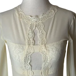 Hot As‎ Hell HAH Bodysuit Womens Small Ivory NWT Sheer Lace Mesh Sexy Bridal thumbnail 4