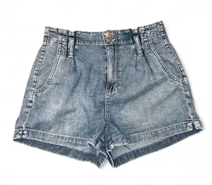 American Eagle Women’s Denim Paperbag Jean Mom Shorts Light Wash Size 4 thumbnail 1