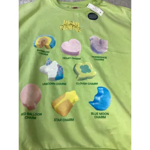 Lucky Charms St‎ Patricks Day Sweatshirt XXL Lime Green Magically Delicious NWT thumbnail 2
