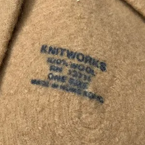 Knitworks 100% Wool Tan Cap Knit Hat thumbnail 4