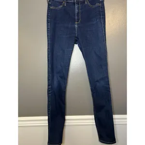 Abercrombie & Fitch Jeans Womens 6 28 Dark Wash Skinny Mid Rise Stretch Denim thumbnail 2