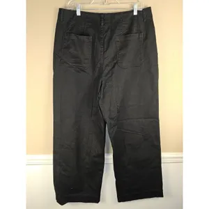 NWT Halara Womens Black Wide Leg Crop Pants XL thumbnail 2