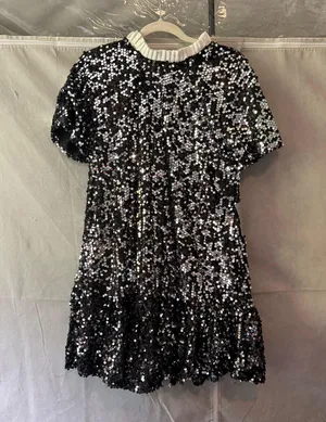 NWT melloday sequin drop waist removable collar dress thumbnail 3