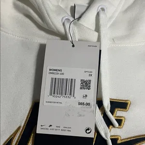 Nike Cream Hoodie with Black Logo thumbnail 2