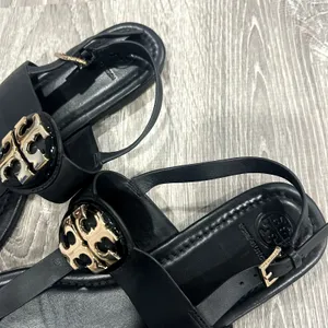 Tory Burch Black Bryce Logo Thong Sandal Size 10.5 thumbnail 3