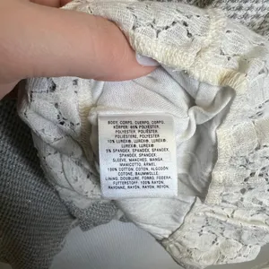 Postmark Gray Shimmer Waffle Knit Lace Trim Raglan Top Womens XL 3/4‎ Sleeve thumbnail 7