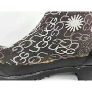 Ugg Australia Women's Size 6 Multi Logo Brown Tall Rubber Rain Winter Muck Boots thumbnail 9