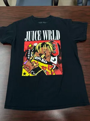 Goodie Two Sleeves Juice Wrld Black Short Sleeve Graphic Tee Size Medium thumbnail 1