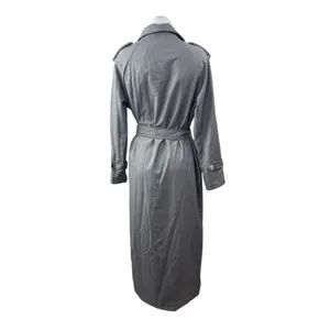NEW Lioness Trencherous Women Slate Gray Double Breasted Tie Trench Coat Size XS thumbnail 4