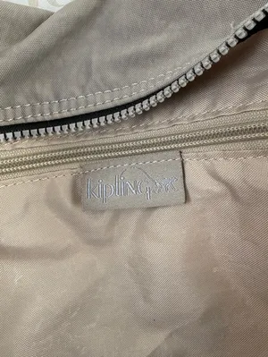 Kipling Gray and Purple Large Nylon Tote Bag thumbnail 6